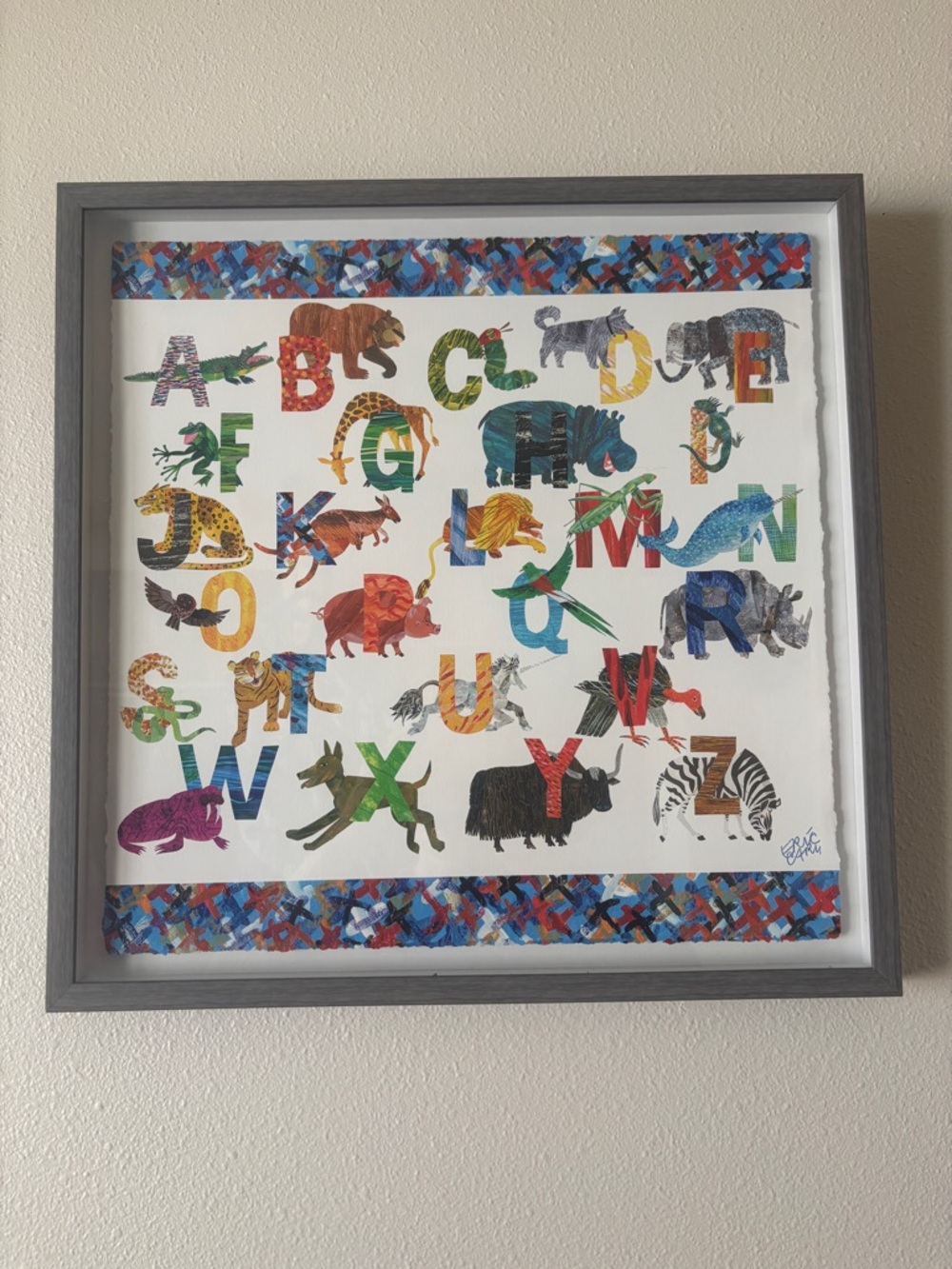Marmot Hill Alphabet Jungle Eric Carle Animal Alphabet Framed Print